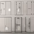 Multiple Modern Shower Sauna Styles Featuring Glass Enclosures Towel Racks and Shower Heads