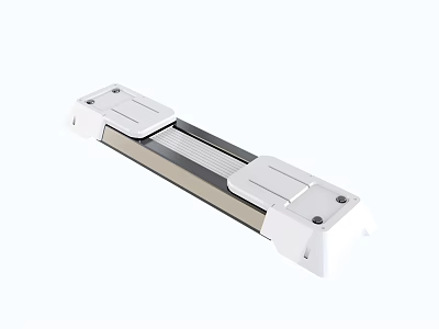 Industrial Linear Guide Rail Equipment with White Housing and Metal Sliding Mechanism for Precision Machinery 3d model