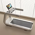 Modern Treadmill With Digital Display Screen For Home Gym Training Equipment 3d model
