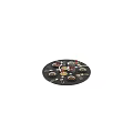 Elegant Black Dining Table Set With Gold Accent Plates Wine Glasses And Cutlery