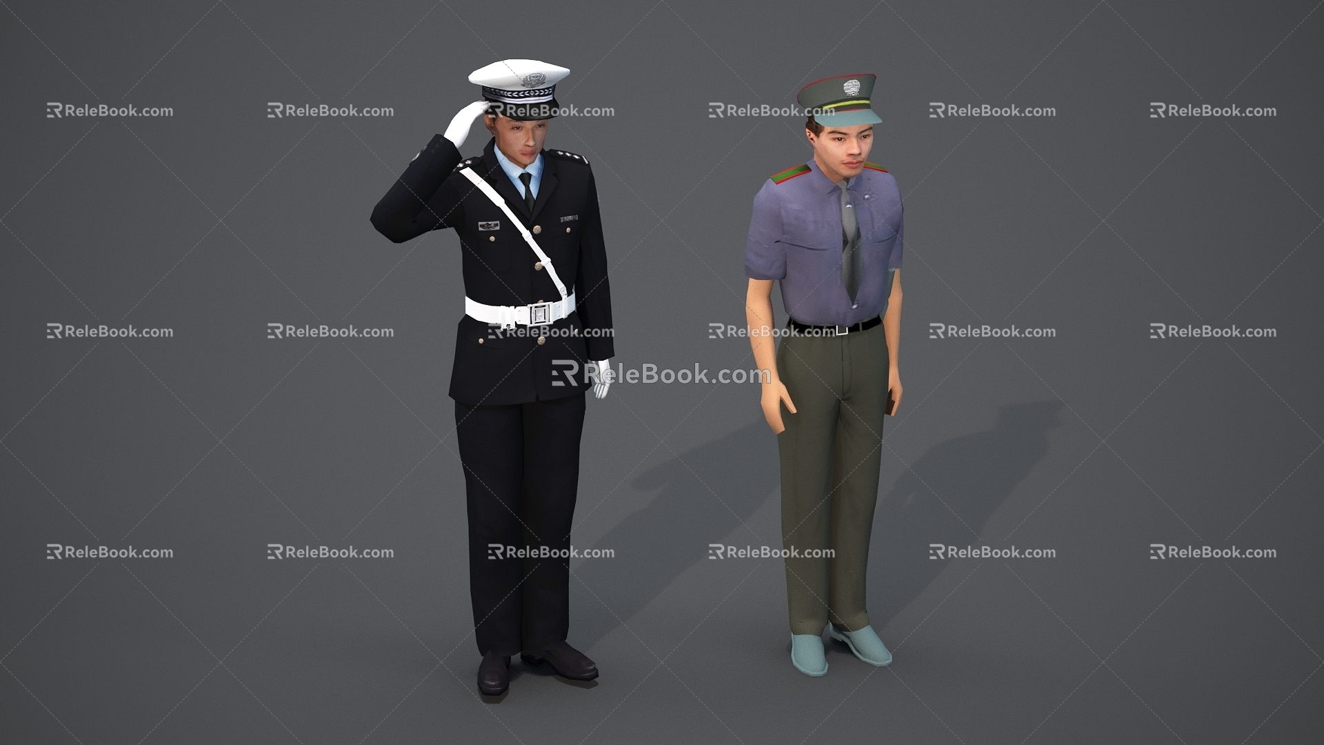 Modern Man Traffic Police Security model