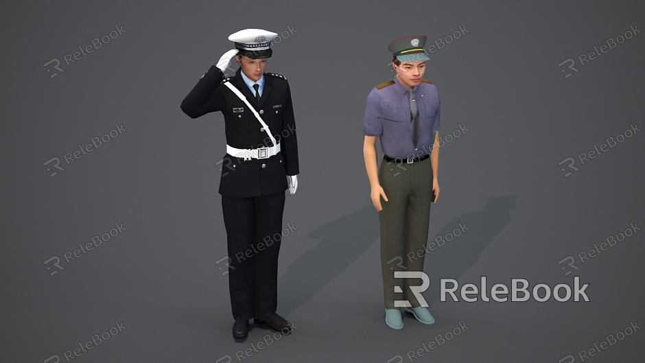 Modern Man Traffic Police Security model