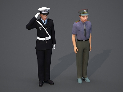 Modern Man Traffic Police Security model