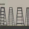 Sturdy Black Metal Ladders As Essential Hardware Tools For Home And Industrial Use