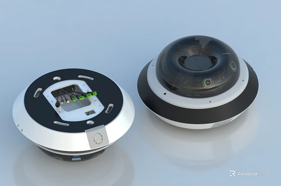 Two Projection Monitoring Devices Showing Internal Structure And External Design 3d model 