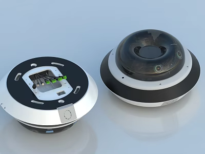 Two Projection Monitoring Devices Showing Internal Structure And External Design 3d model