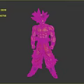Silver Haired Ultra Instinct Goku Anime Game Character Action Figure With Muscular Build