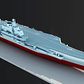 Aircraft Carrier Military Weapon With Flight Deck And Island Structure Design