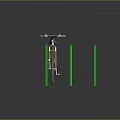 Silver Bicycle Parked On Green Bike Rack With Secure Stand Design