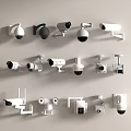 Public equipment security monitoring camera monitoring combination monitor outdoor monitoring camera 3d model