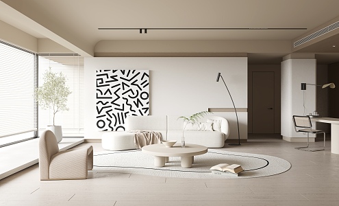 modern living room 3d model