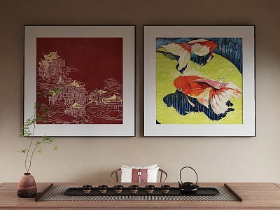 New Chinese Decorative Painting 3d model