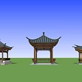 Chinese style pavilion landscape pavilion 3d model