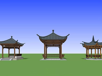 Chinese style pavilion landscape pavilion 3d model