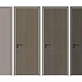 Modern Hinged Doors In White Light Medium And Dark Wood Textures For Interior 3d model