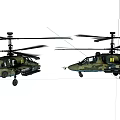 Military Helicopters With Camouflage Exterior Twin Rotor System And Side By Side