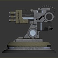 Turret Turntable Railgun Sci-fi Tower Defense Game Tower Defense Sci-fi Turret Game Turret Game Battery 3d model