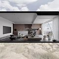 Elegant Modern Minimalist Living Room Sofa And Coffee Table Combination With Exquisite Home Decoration