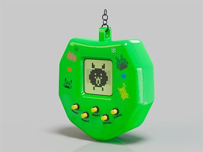 Modern game machine electronic chicken 3d model