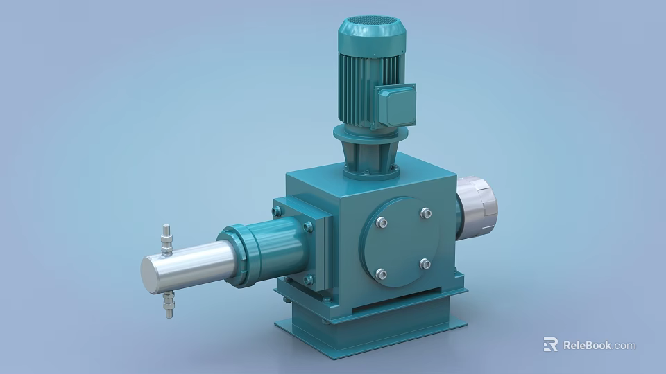 Industrial Pump Equipment With Motor Drive And Base Mounting Structure 3d model