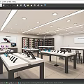 Modern Mobile Phone Store Apple Experience Store Digital Store Mobile Phone Accessories Store Display Cabinet Zhongdao Display Desk 3d model