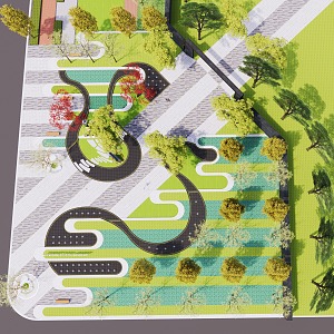 City Park Modern Park 3d model