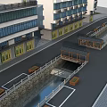 Modern Commercial Building With Stylish Glass Swing Door Entrance Design