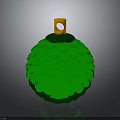 Green Sequined Spherical Clothing Accessory With Yellow Top Decoration For Apparel