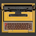 Vintage Smith Corona Electra 210 Yellow Typewriter with Retro Keyboard Classic Design