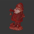 Christmas Santa Claus Figurine Ornament On Wooden Table Furniture Decor