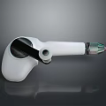 White Handheld Equipment With Black Component Colored Tip And Hole Design 3d model