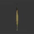 Long Nosed Aquatic Animal With Yellow Eyes Fins Tail And Spotted Body
