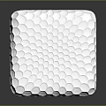 White Cube Shaped Electronic Device With Honeycomb Texture And Red Logo On Top 3d model
