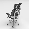 Ergonomic Black Office Chair With High Back Metal Frame And Wheels