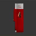 Red And White Coca Cola Vending Machine With Classic Design And Logo