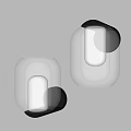 Modern Wall Lamps With Transparent Glass Shades And Illuminated White Light