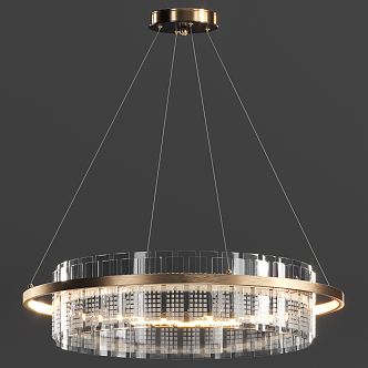 Light Luxury Crystal Chandelier 3d model