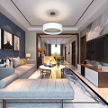 Modern Elegant Living And Dining Room Interior Design With Cozy Sofa And Chic Home Decor