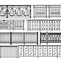 Ornamental Iron Railings Featuring Various Intricate Decorative Patterns And Styles 3d model