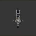 Sleek Custom Motorcycle In Metallic Silver Black With Wide Tires And Engine Details
