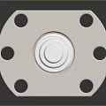 Shiny Silver Metal Hardware Tool Threaded Rod With Flange And Nut Design