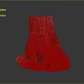 Realistic Natural Tree Stump With Detailed Bark Roots And Mossy Base