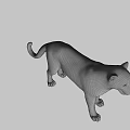 Realistic Black Panther Game Movie Character 3D Model on Green Background