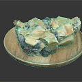 Delicious Blueberry Pastries with Flaky Golden Crust and Fresh Berries on Wooden Plate