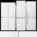Modern Stainless Steel Refrigerators and Freezers with Multiple Door Designs for Home Kitchen