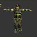 High Quality Fire Safety Suit With Black Helmet Full Body Design For Home Protection