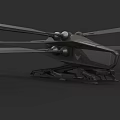 Modern Futuristic Helicopter Concept With Rotors Dual Engines And Aerodynamic Body