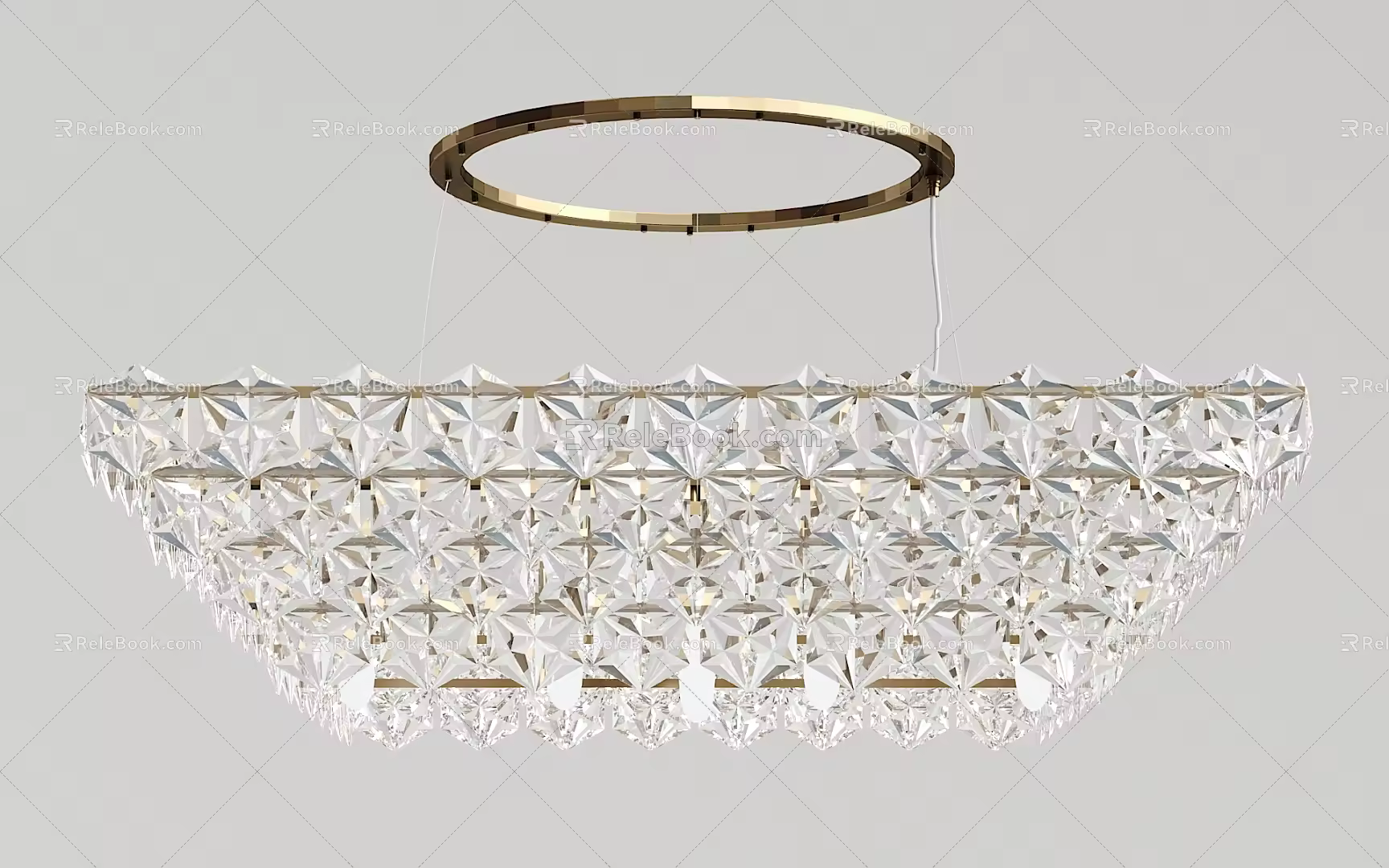 Modern crystal chandelier 3d model