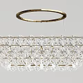 Modern crystal chandelier 3d model