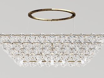 Modern crystal chandelier 3d model